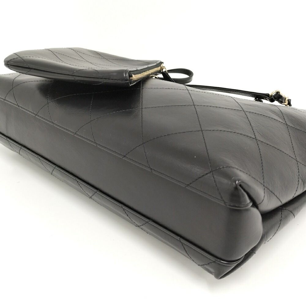Chanel Chain Shoulder Bag Calf Black — view 4