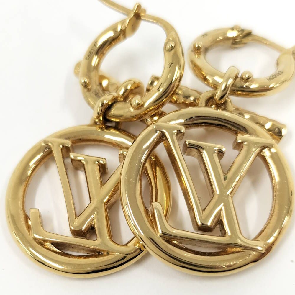 Louis Vuitton Boucle Doreille Baby e Earrings Plated Gold — view 8