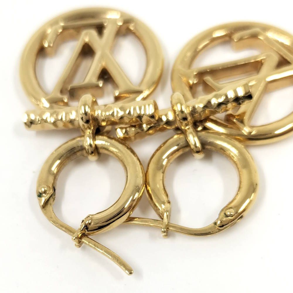 Louis Vuitton Boucle Doreille Baby e Earrings Plated Gold — view 6