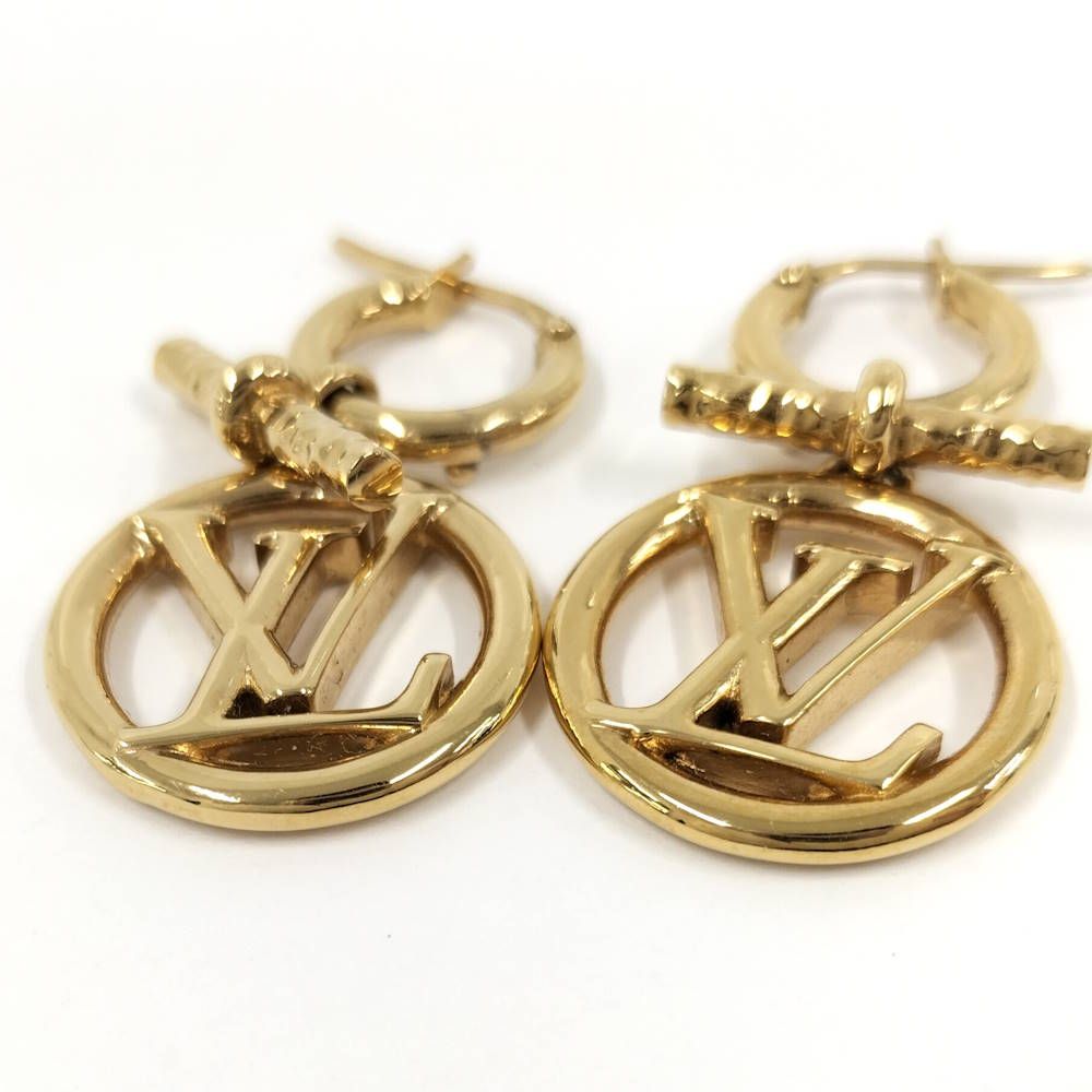 Louis Vuitton Boucle Doreille Baby e Earrings Plated Gold — view 3