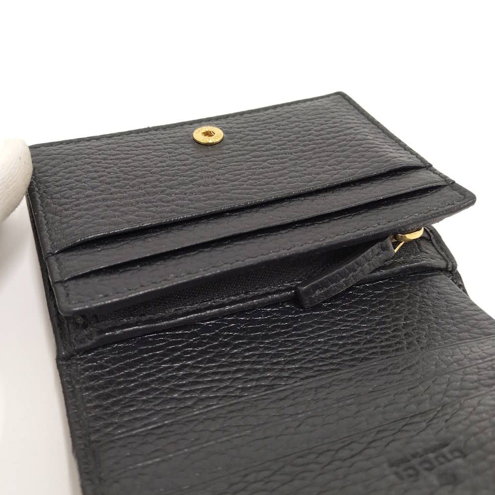 Gucci GG Marmont Bifold Wallet Leather Black — view 6