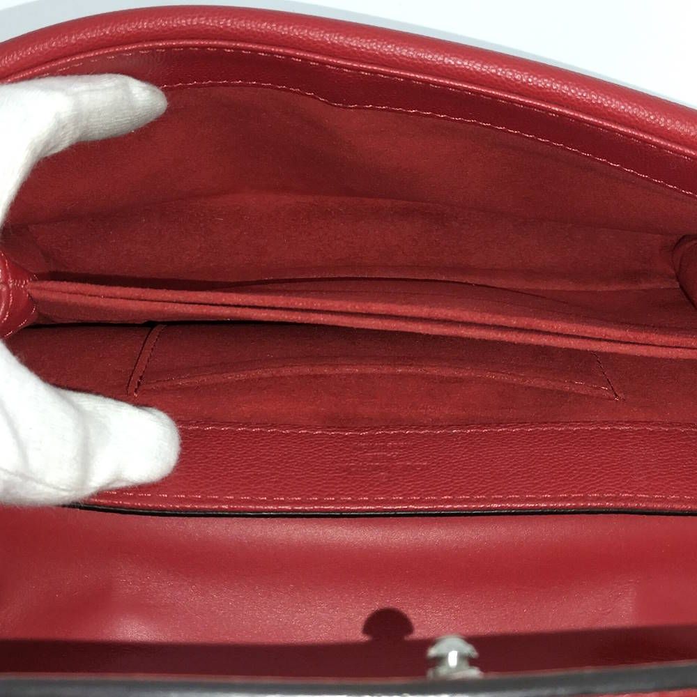 Louis Vuitton Very Chain Shoulder Bag Leather Ruby Red — view 9