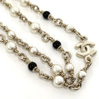 Chanel Long Necklace CC Logo Bambi Plated Gold — view 8