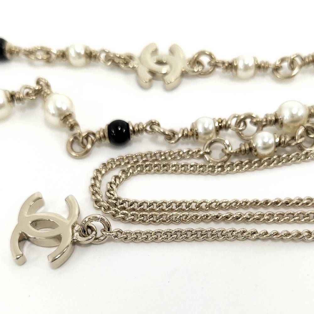 Chanel Long Necklace CC Logo Bambi Plated Gold — view 7
