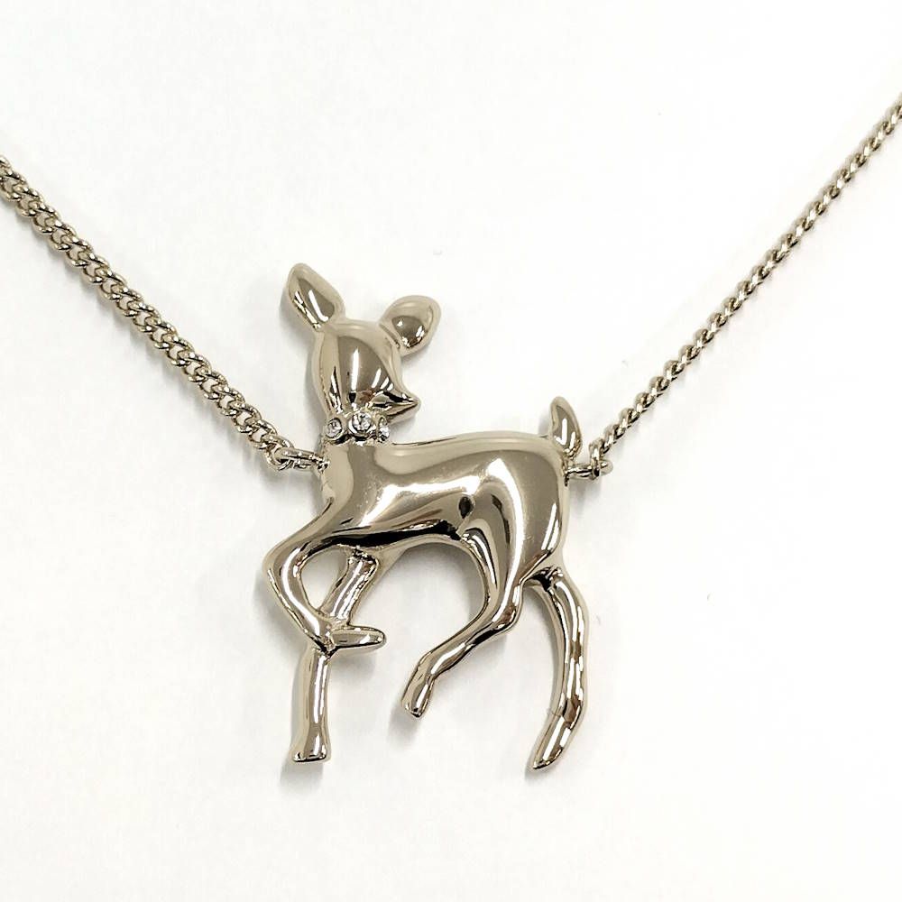 Chanel Long Necklace CC Logo Bambi Plated Gold — view 2