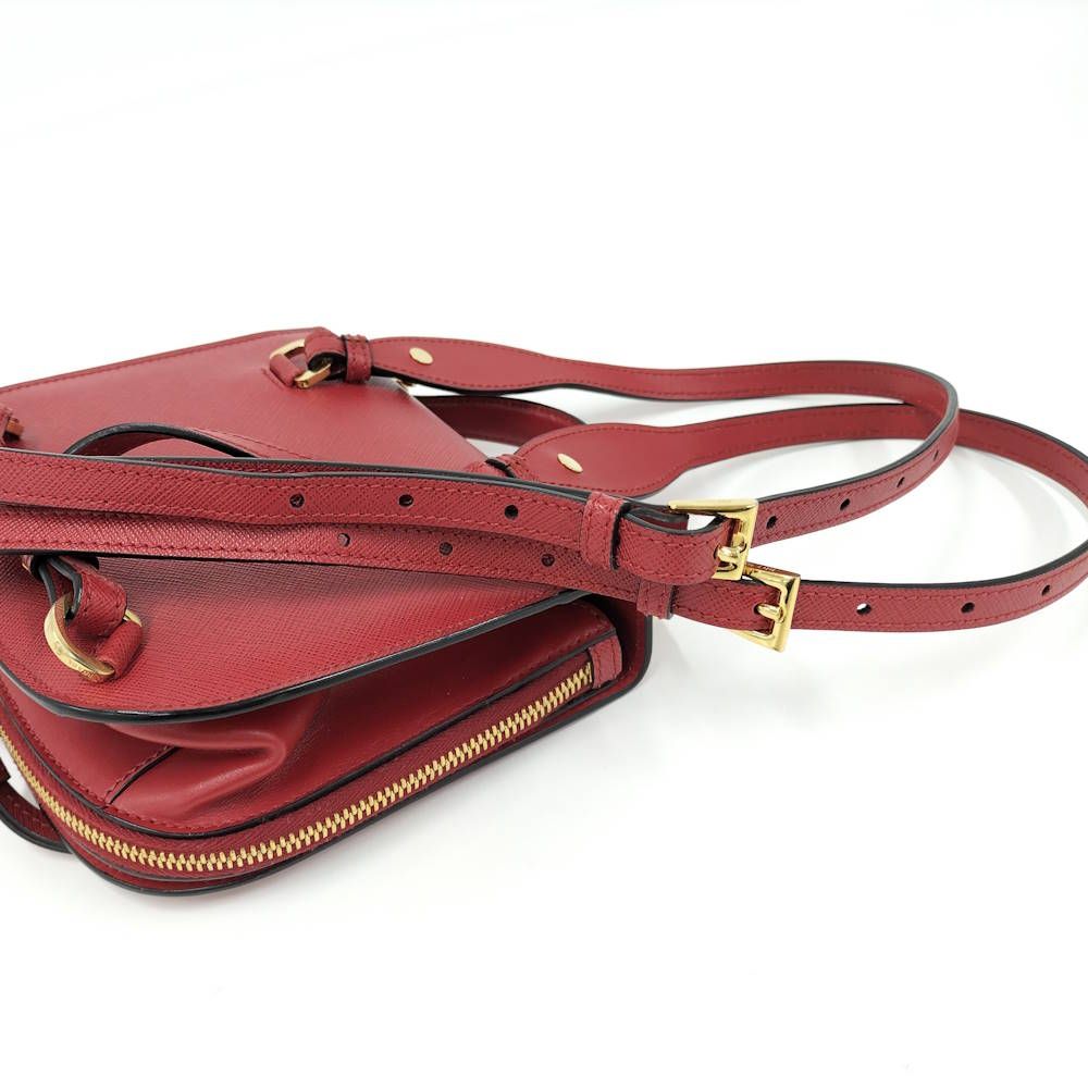 Prada Mini Backpack Handbag Saffiano Red — view 4