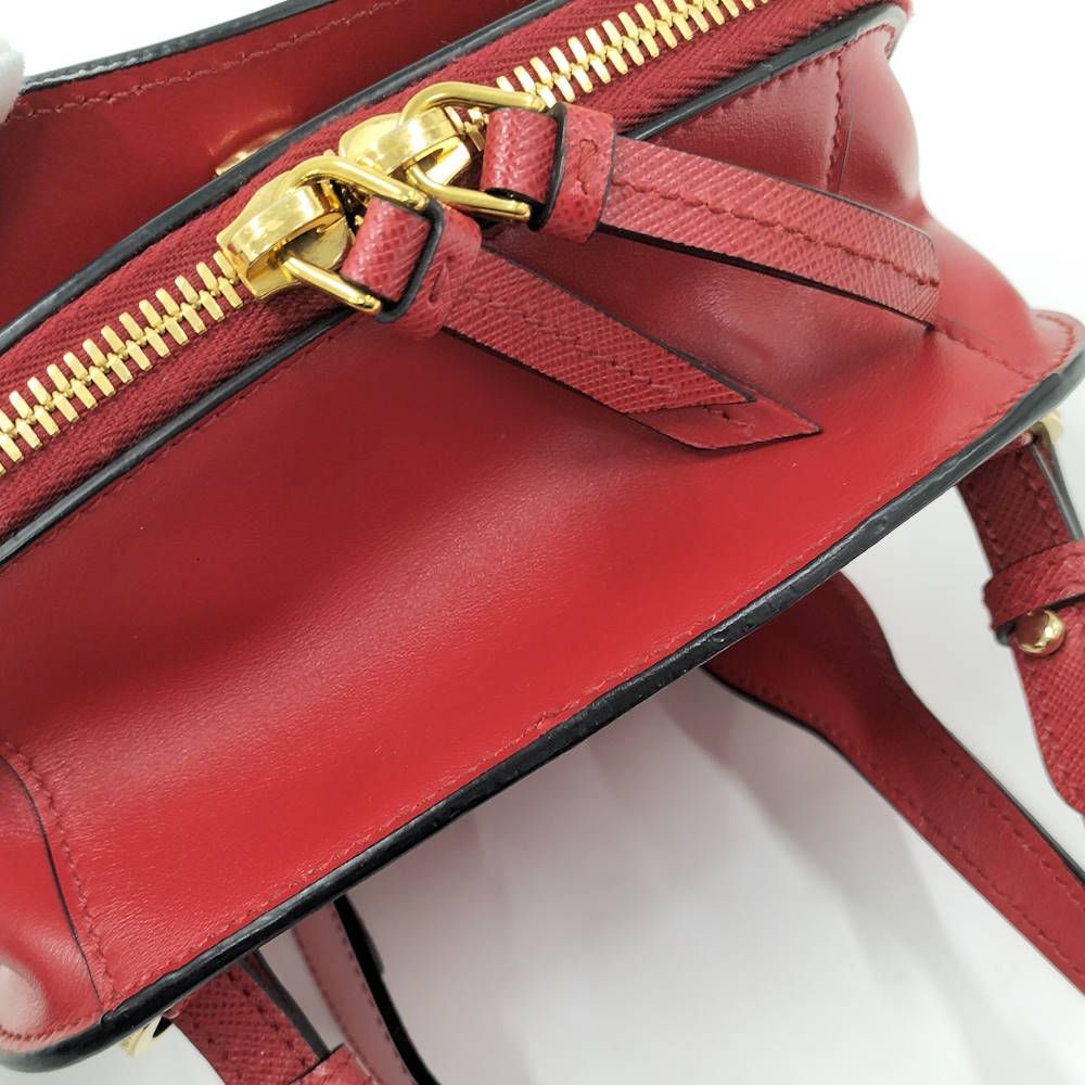 Prada Mini Backpack Handbag Saffiano Red — view 6