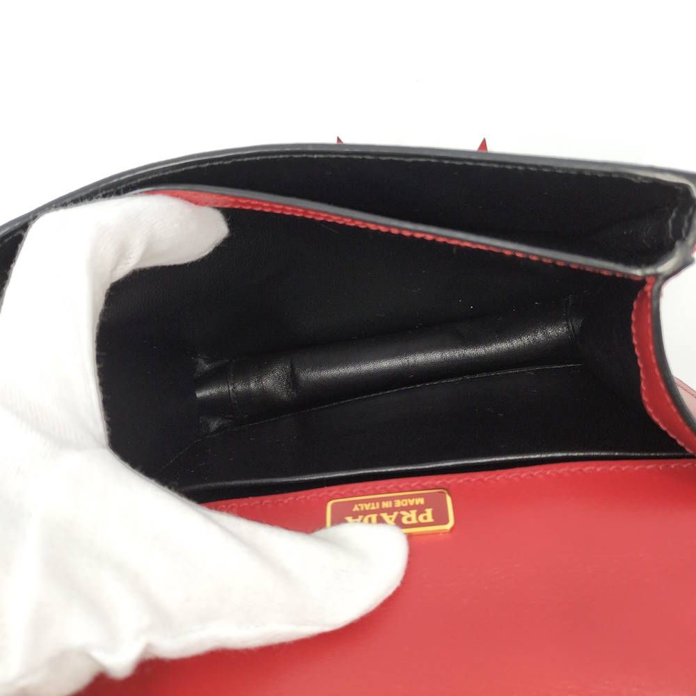Prada Mini Backpack Handbag Saffiano Red — view 8