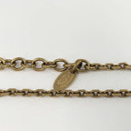 Chanel Necklace Square Plate CC Logo Black Gold Plated — view 7