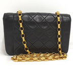 Chanel Diana Chain Shoulder Bag Leather Black — view 2