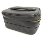 Chanel Vanity Bag Bicolor Leather Black — view 6