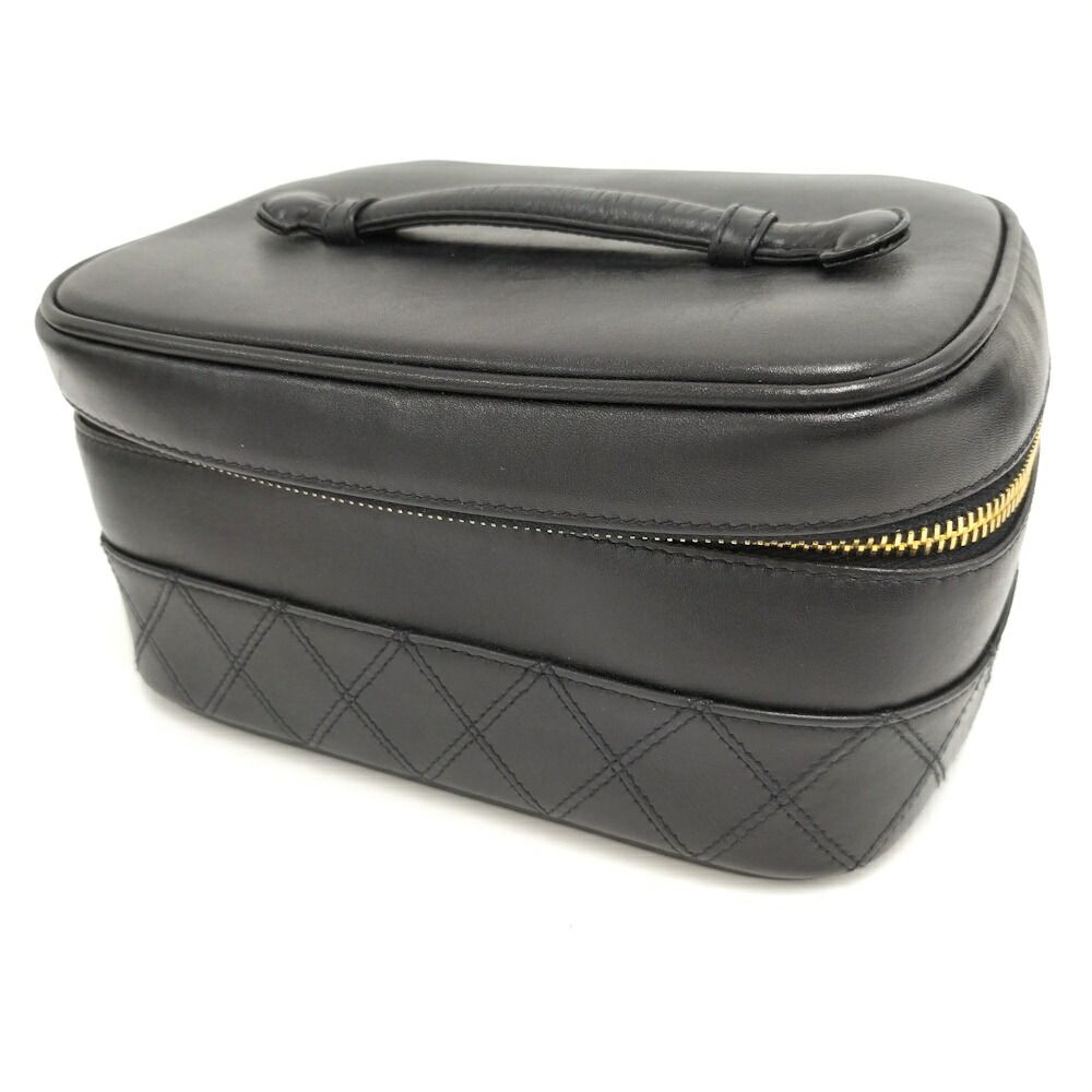 Chanel Vanity Bag Bicolor Leather Black — view 6
