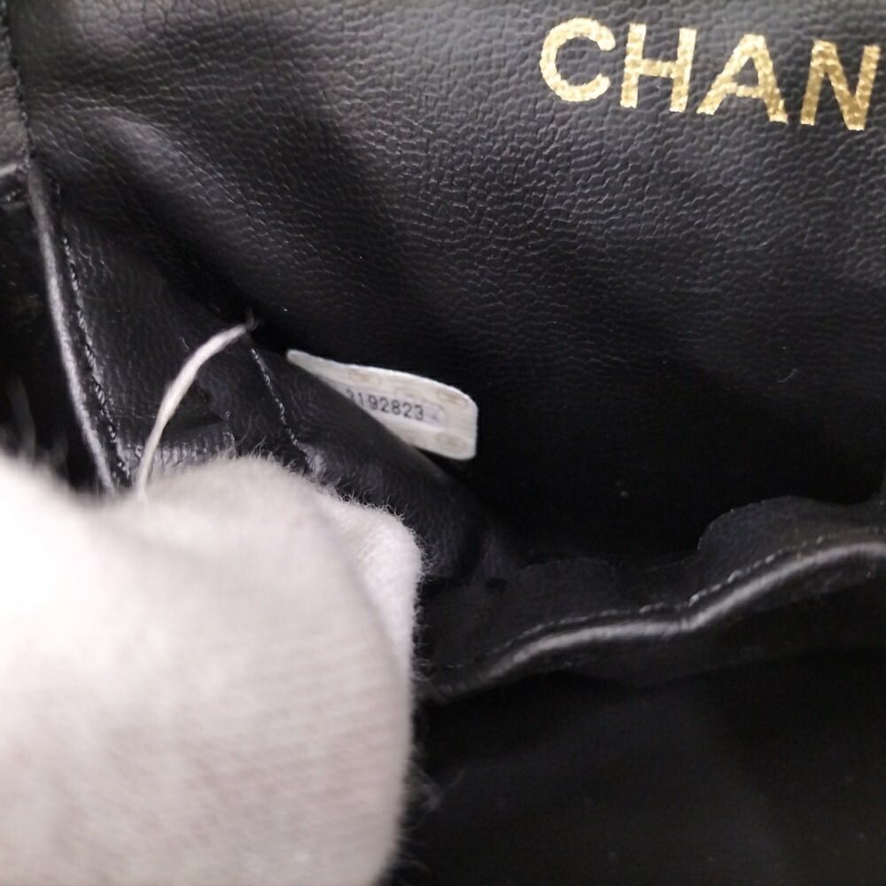 Chanel Vanity Bag Bicolor Leather Black — view 9