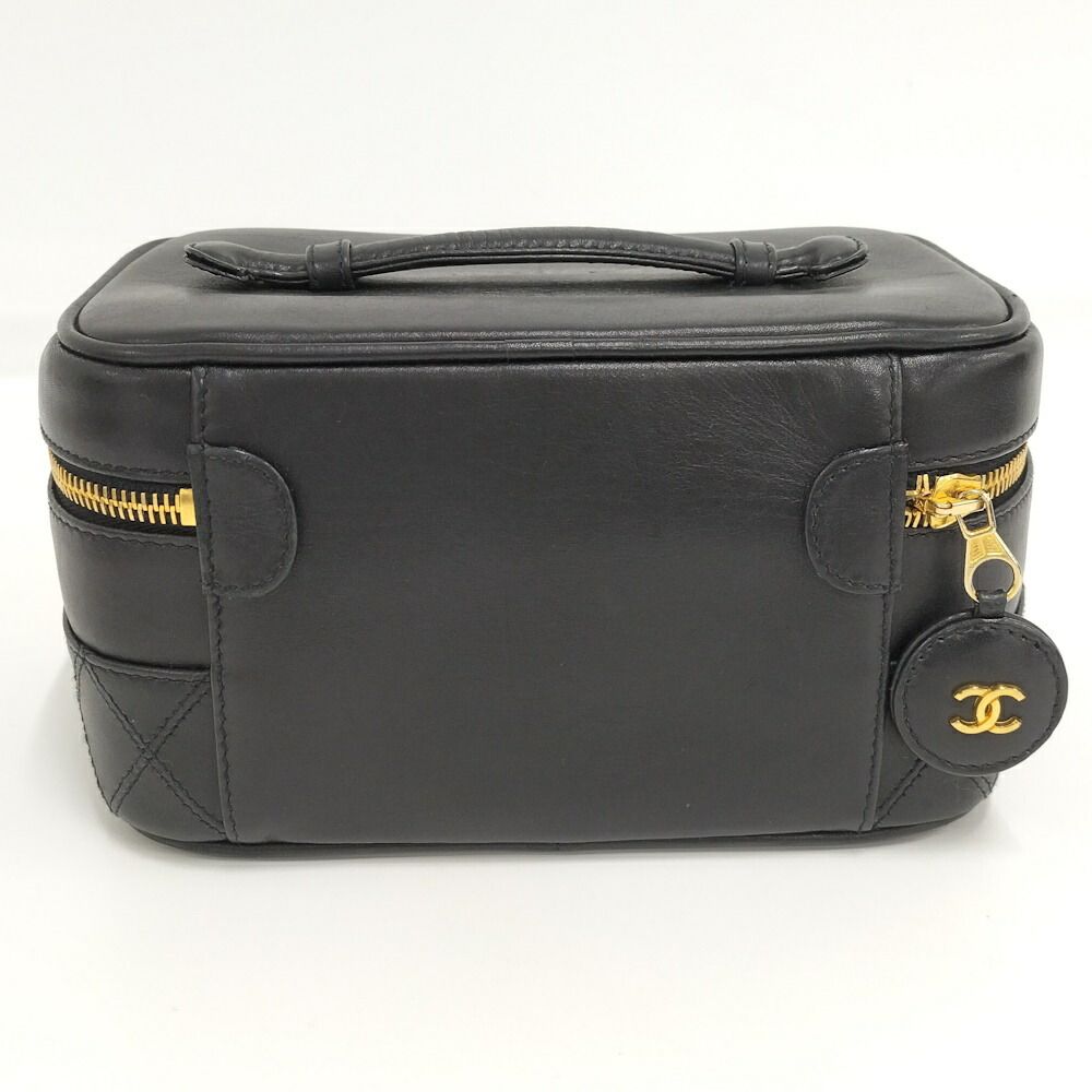 Chanel Vanity Bag Bicolor Leather Black — view 2