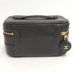 Chanel Vanity Bag Bicolor Leather Black — view 2