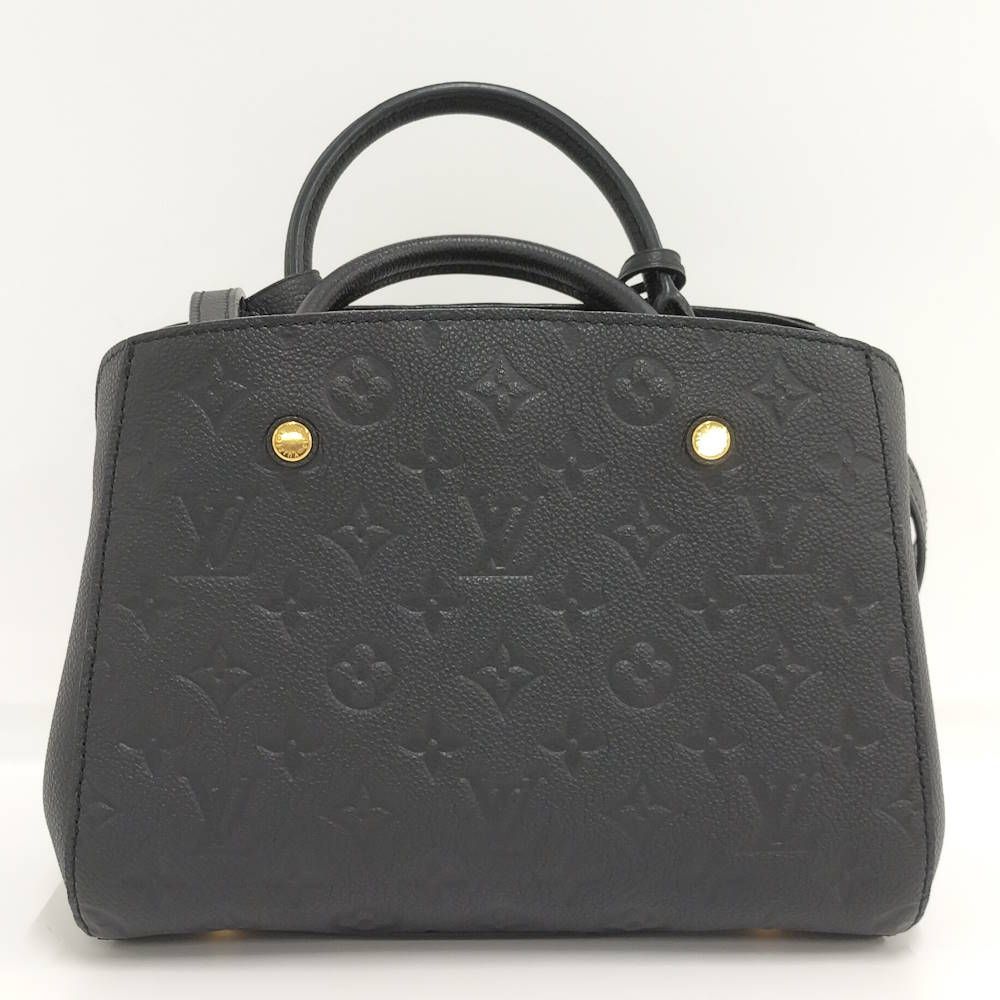 Louis Vuitton Montaigne BB 2-Way Bag Monogram Empreinte Noir Black — view 2