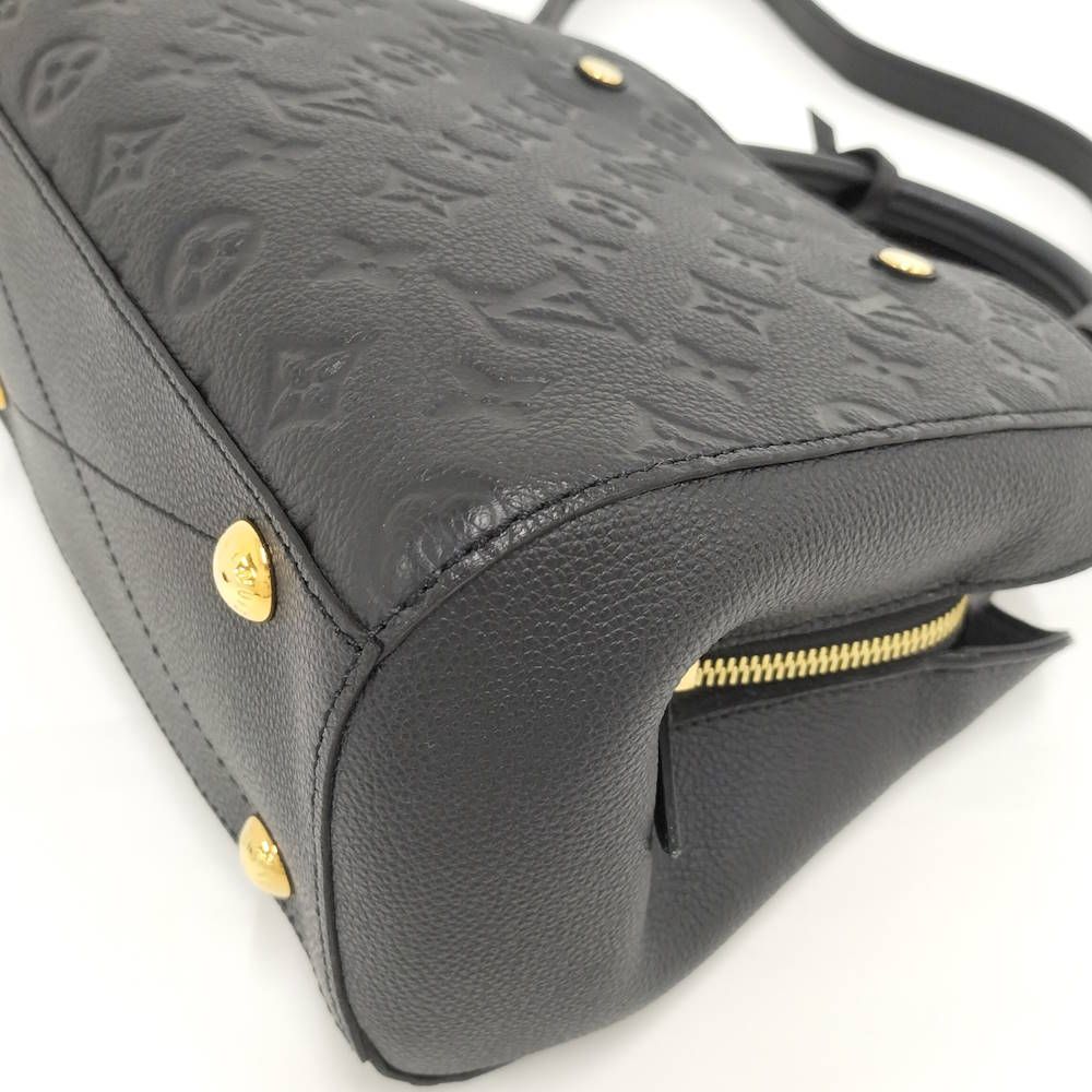 Louis Vuitton Montaigne BB 2-Way Bag Monogram Empreinte Noir Black — view 5
