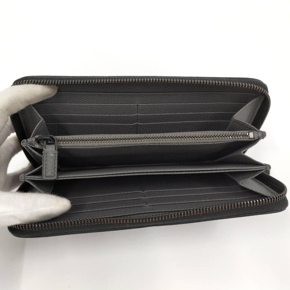 Prada Zip Around Wallet Leather Black — view 2