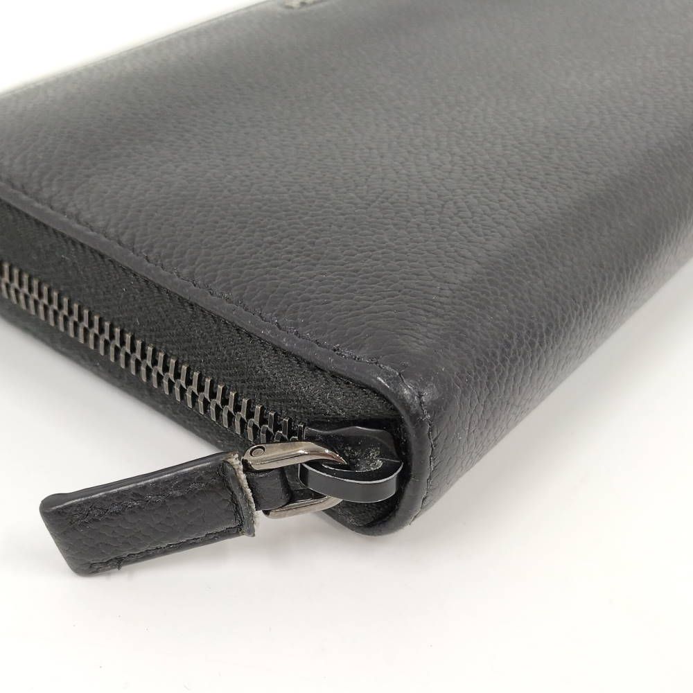 Prada Zip Around Wallet Leather Black — view 5
