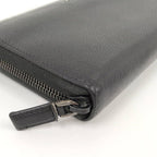 Prada Zip Around Wallet Leather Black — view 5