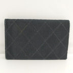 Chanel Coin Case Card Bicolor Satin Leather Black — view 3
