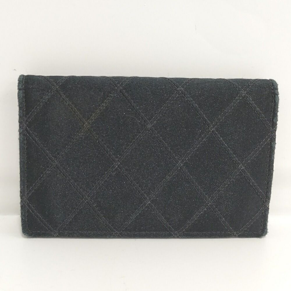 Chanel Coin Case Card Bicolor Satin Leather Black — view 3
