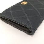 Chanel Coin Case Card Bicolor Satin Leather Black — view 5