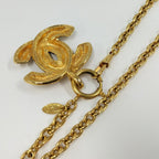 Chanel CC Logo Necklace Plated Gold — view 5