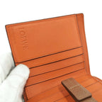 Loewe Compact Zip Wallet Anagram Leather Pink Orange — view 8