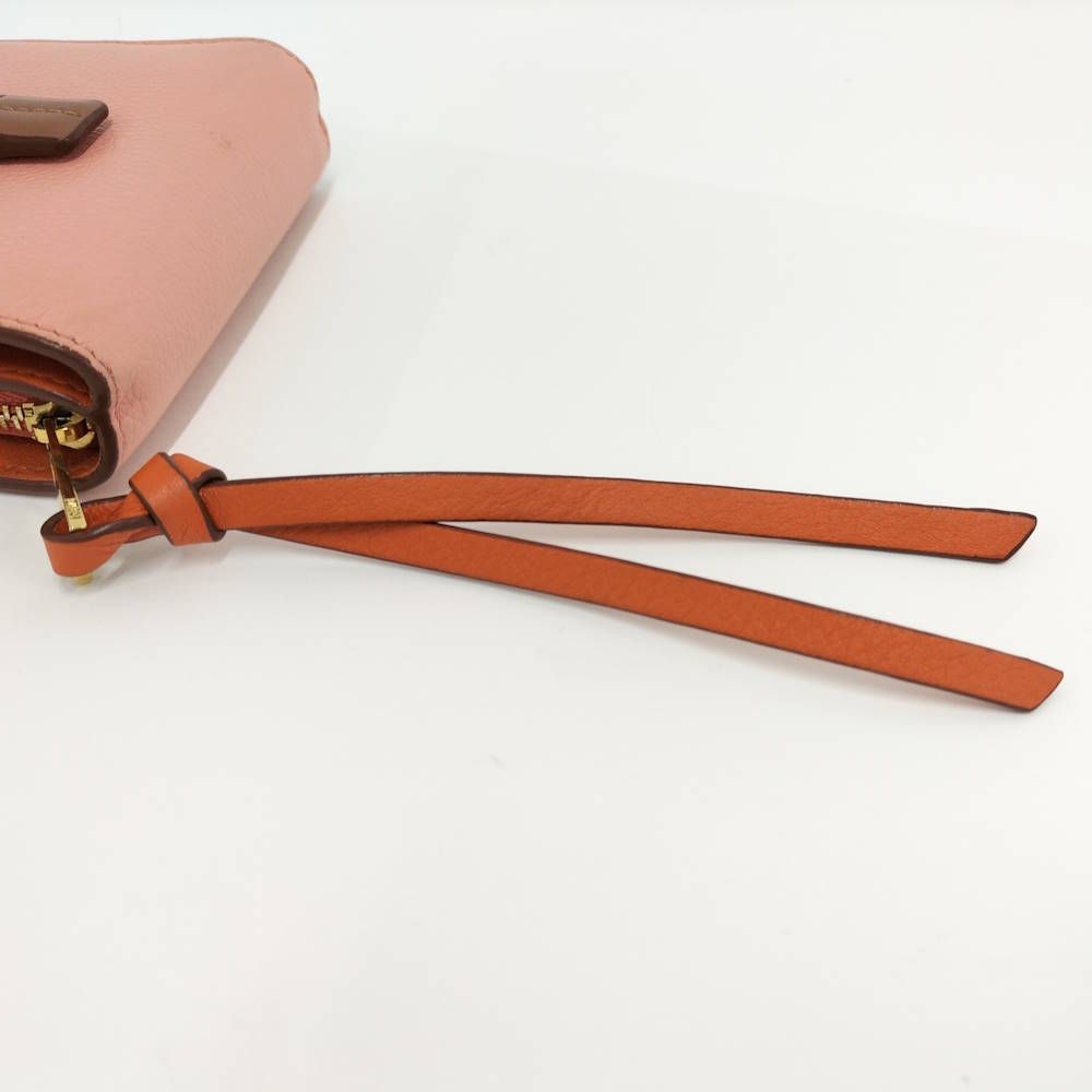 Loewe Compact Zip Wallet Anagram Leather Pink Orange — view 6