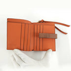 Loewe Compact Zip Wallet Anagram Leather Pink Orange — view 2