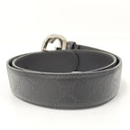 Gucci Interlocking Belt Leather Black — view 2