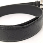 Gucci Interlocking Belt Leather Black — view 4