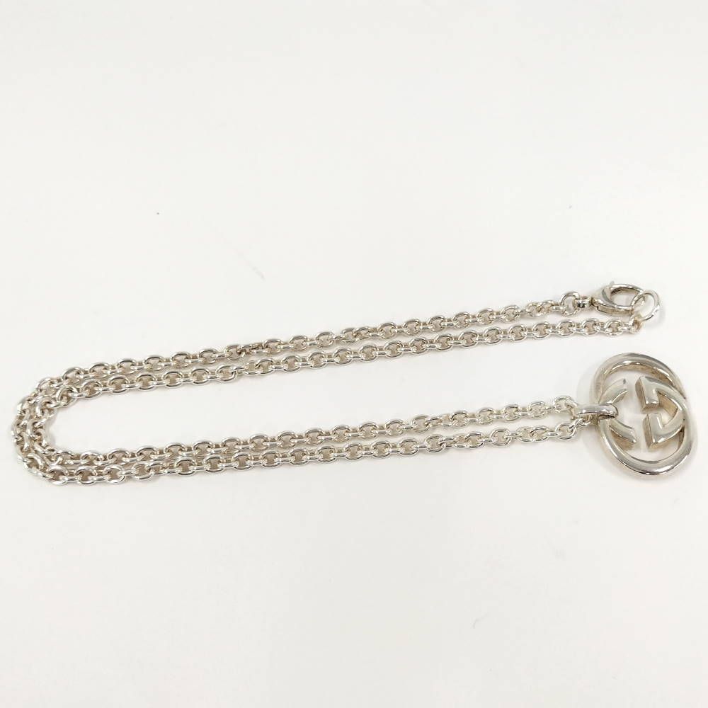 Gucci Interlocking Necklace Silver — view 3