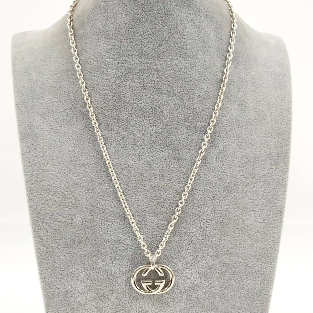 Gucci Interlocking Necklace Silver — view 7