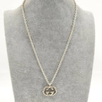 Gucci Interlocking Necklace Silver — view 7