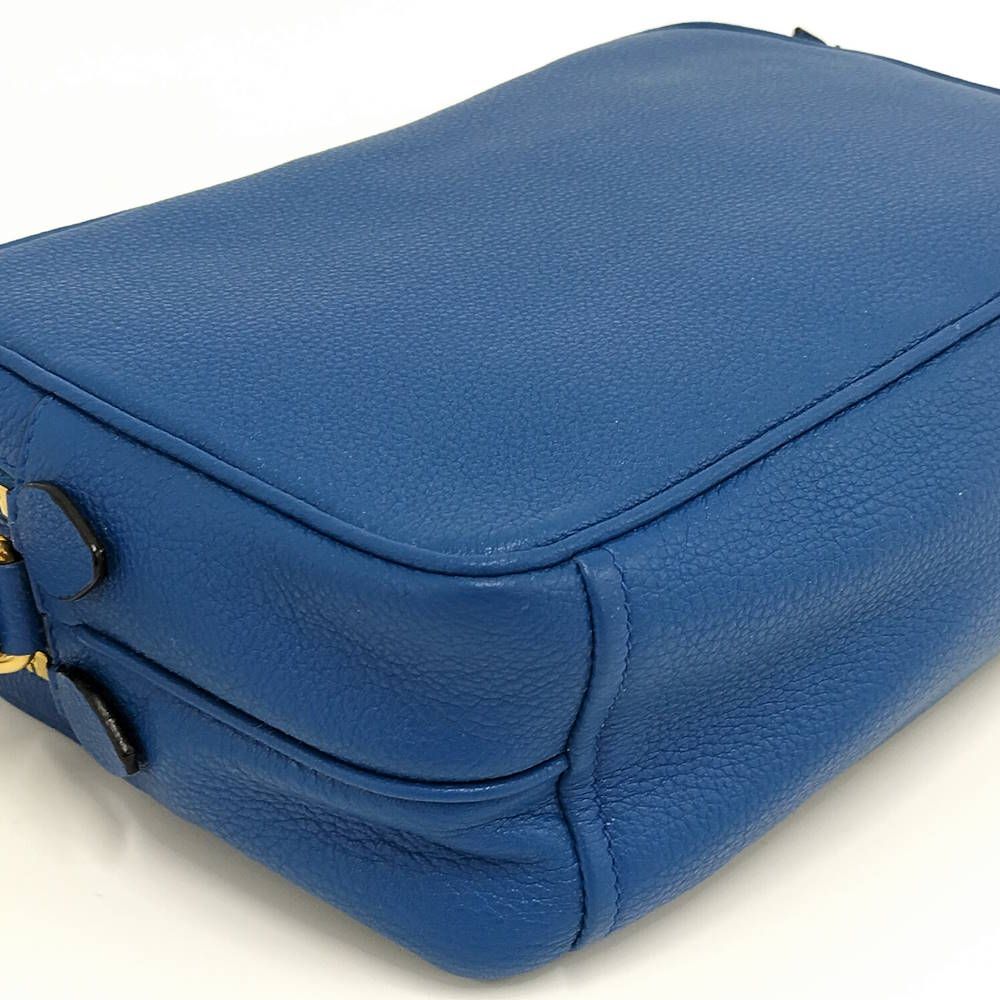 Prada Witteno Dino Azuro Shoulder Bag Leather Blue — view 5