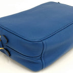 Prada Witteno Dino Azuro Shoulder Bag Leather Blue — view 5