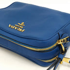 Prada Witteno Dino Azuro Shoulder Bag Leather Blue — view 3