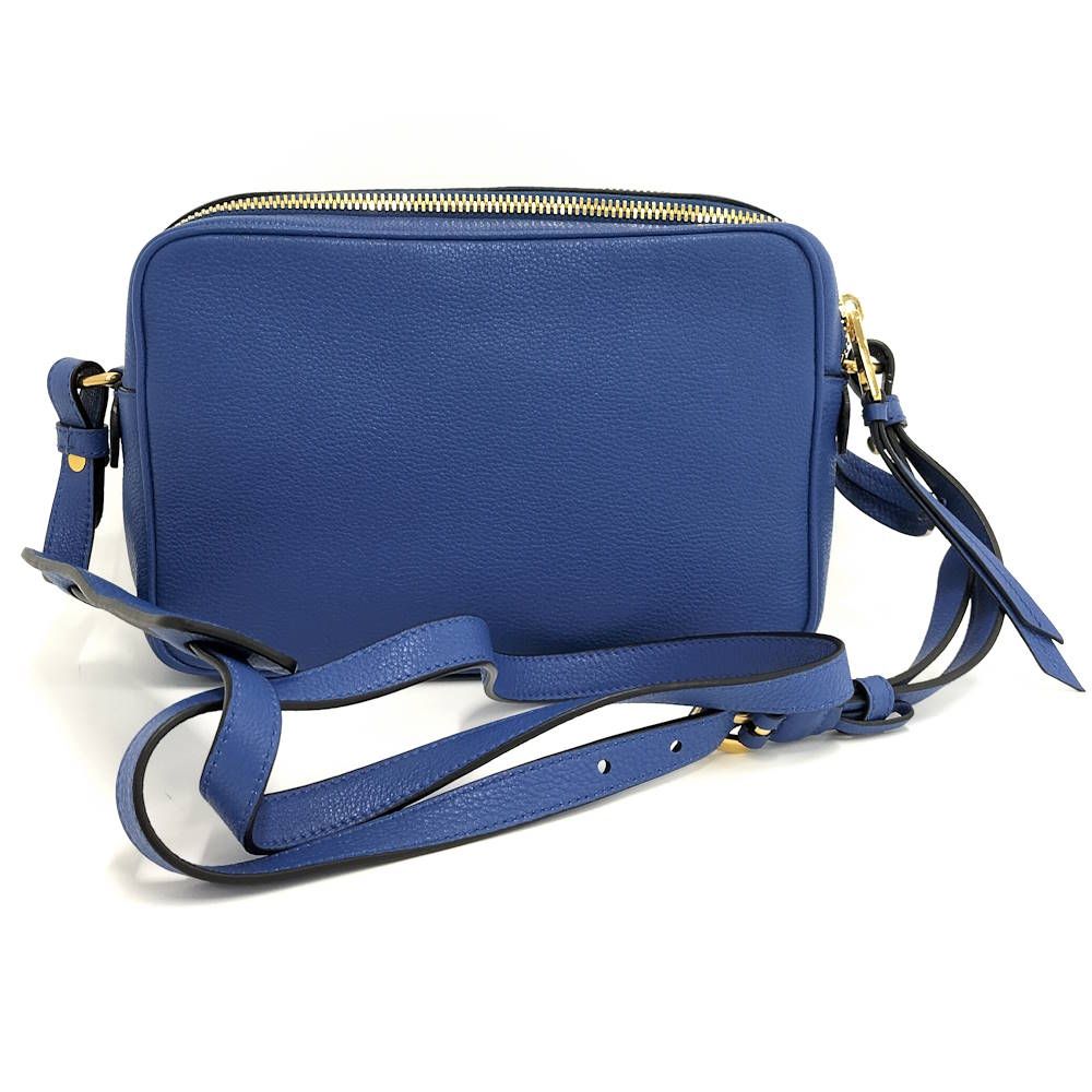 Prada Witteno Dino Azuro Shoulder Bag Leather Blue — view 2