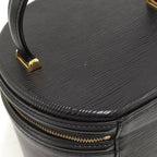 Louis Vuitton Cannes Handbag Vanity Bag Epi Noir Black — view 7