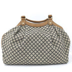 Gucci Handbag Diamante Canvas Leather Brown — view 2