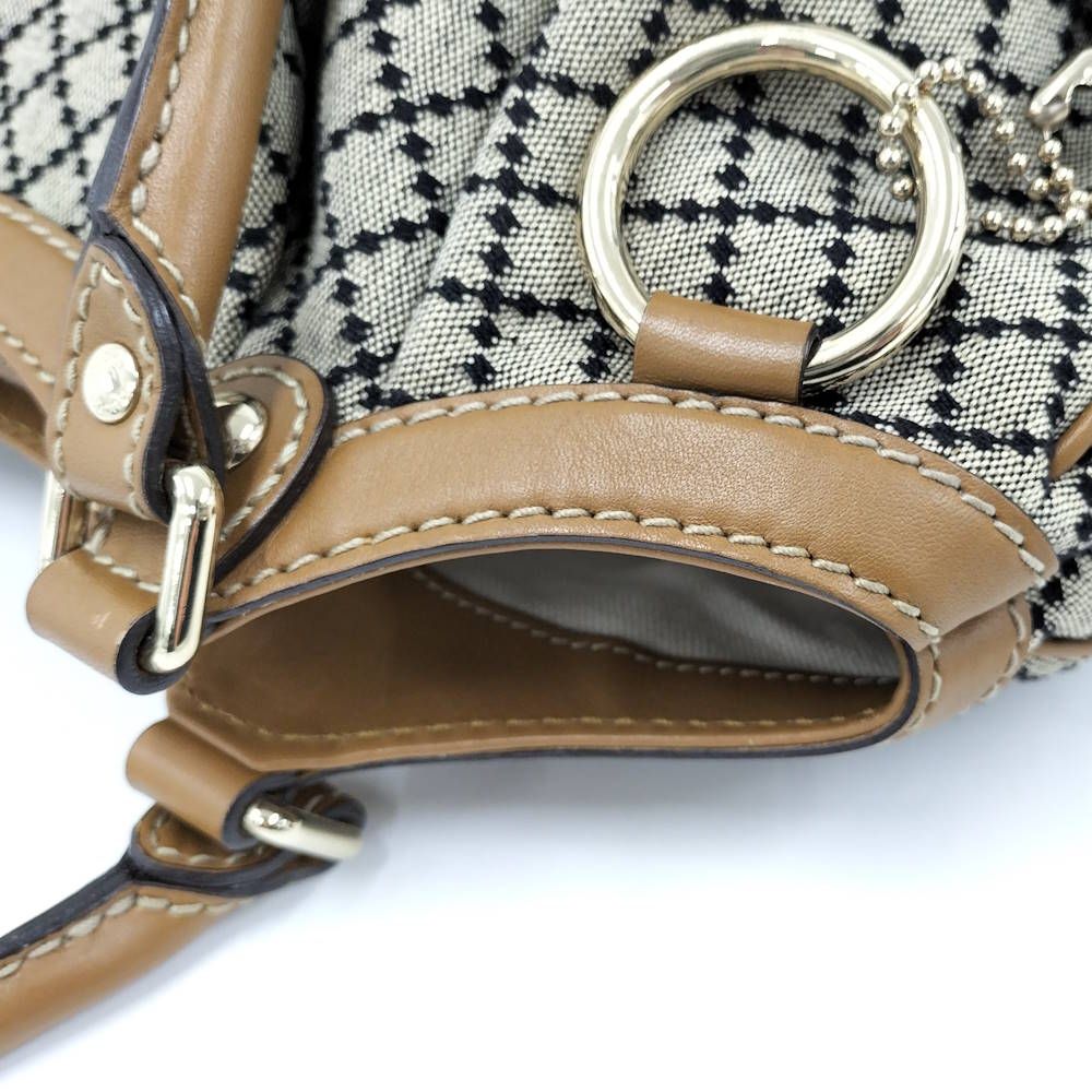 Gucci Handbag Diamante Canvas Leather Brown — view 6