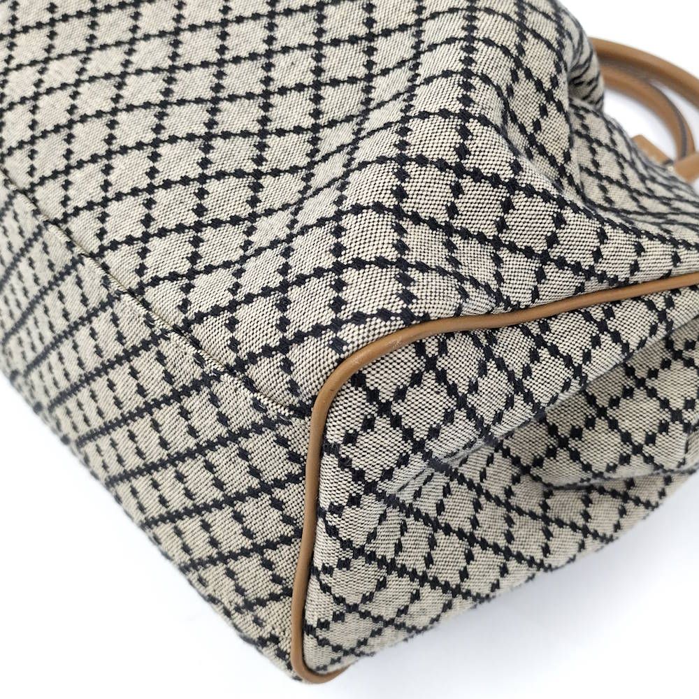 Gucci Handbag Diamante Canvas Leather Brown — view 5