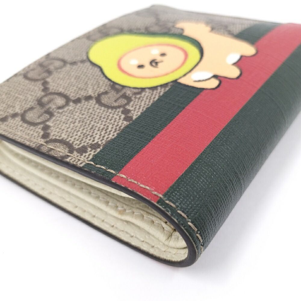 Gucci Compact Wallet Coating Animal Print Beige — view 5
