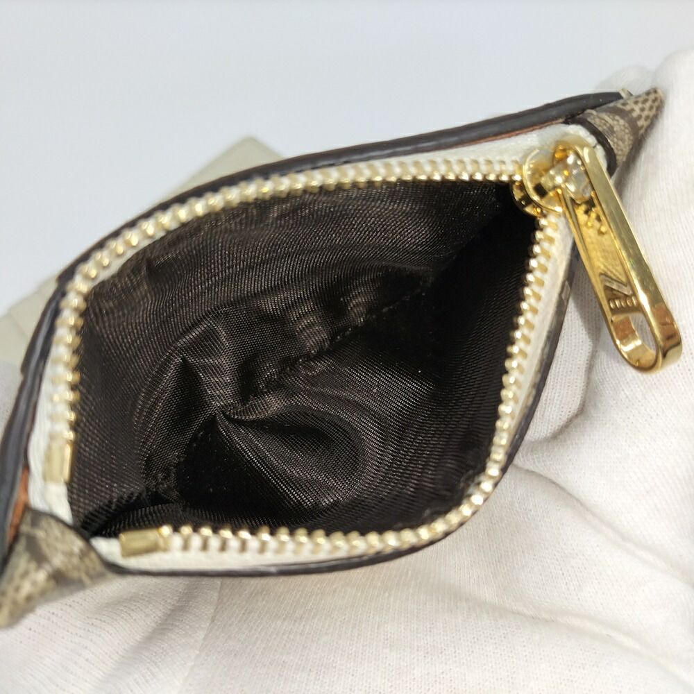 Gucci Compact Wallet Coating Animal Print Beige — view 9