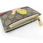 Gucci Compact Wallet Coating Animal Print Beige — view 7