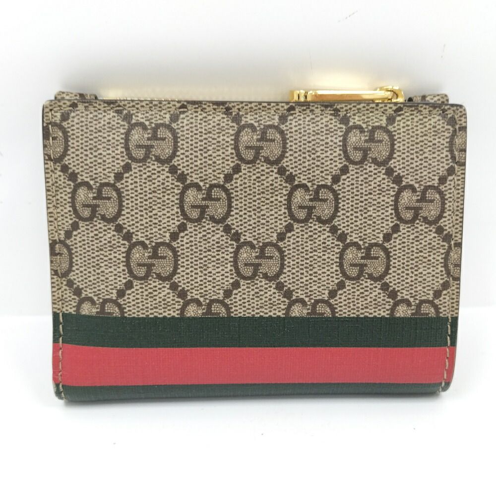 Gucci Compact Wallet Coating Animal Print Beige — view 3