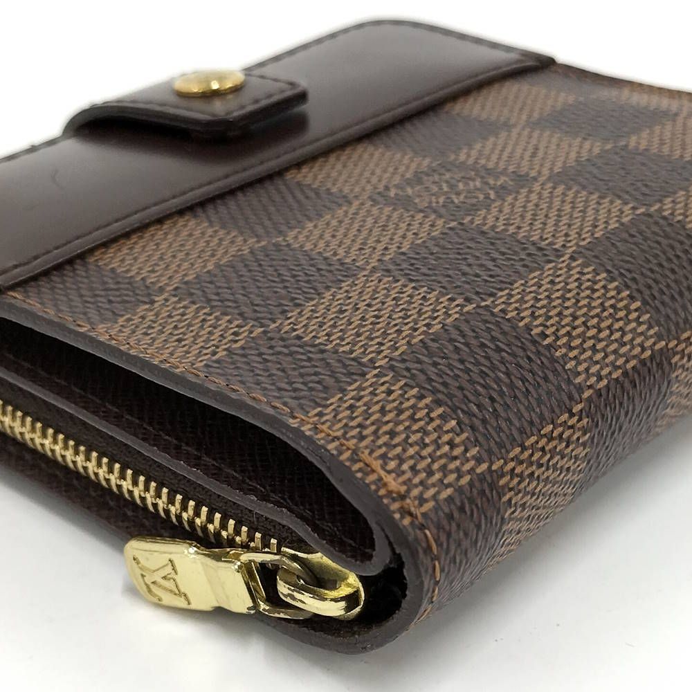 Louis Vuitton Compact Zip Bifold Wallet Damier Ebene — view 5