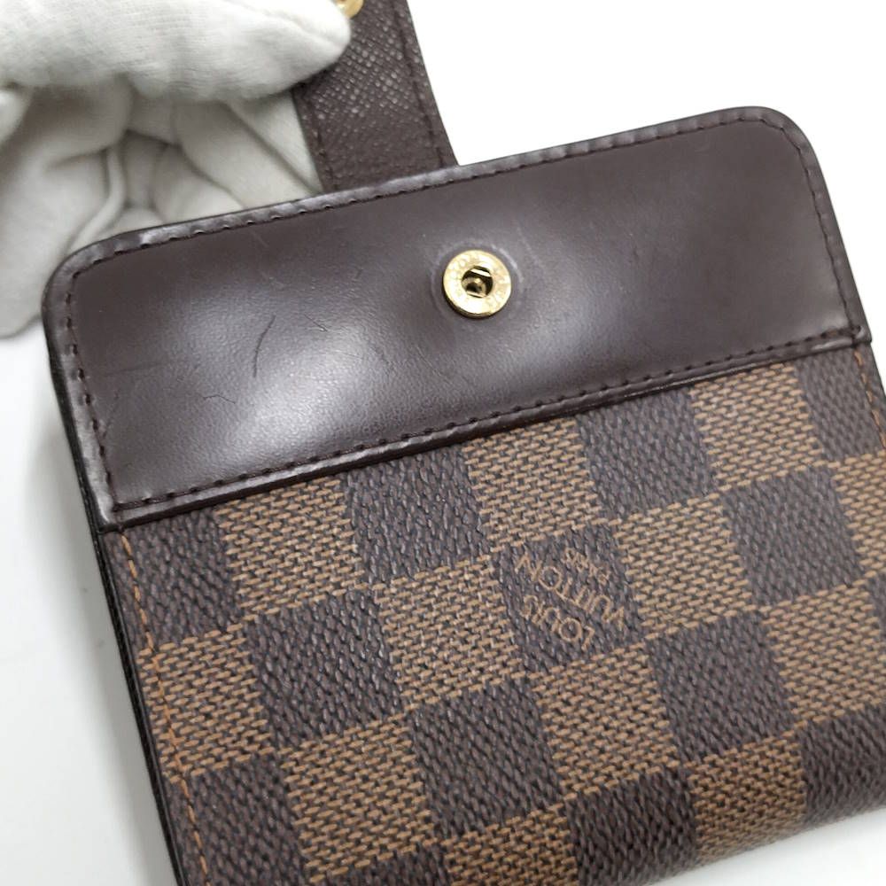 Louis Vuitton Compact Zip Bifold Wallet Damier Ebene — view 7